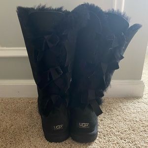 Ugg Bailey Bow Black Boots